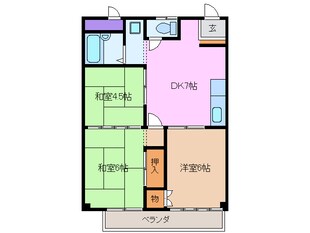 南日永駅 徒歩8分 2階の物件間取画像